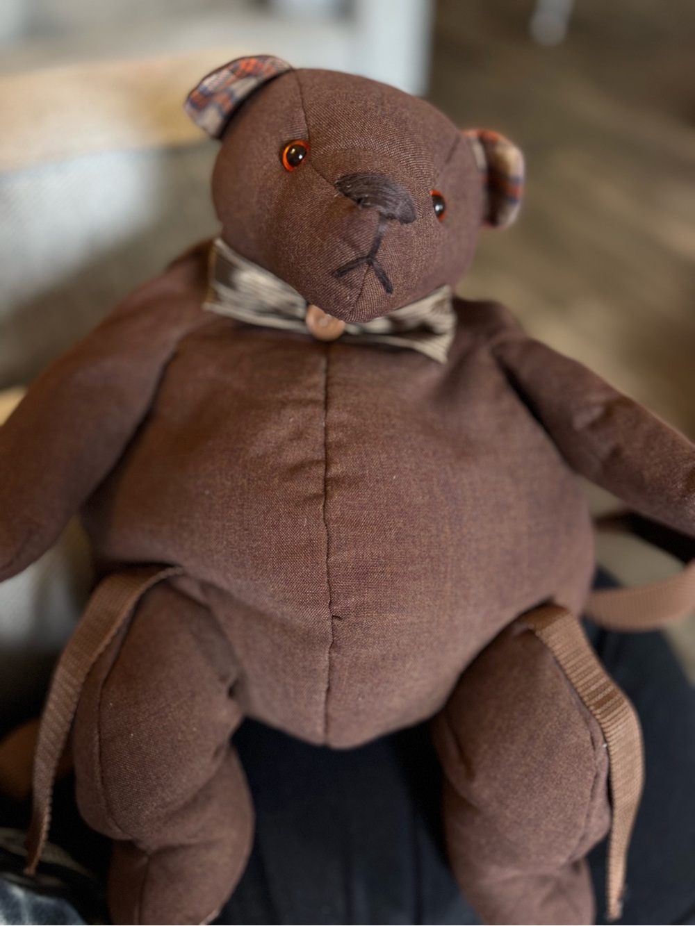 Vintage Japanese bear backpack from the 90s
